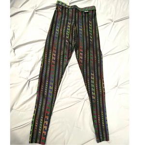 Women’s Versace “GRECA NEON PRINT LEGGINGS” has great stretch